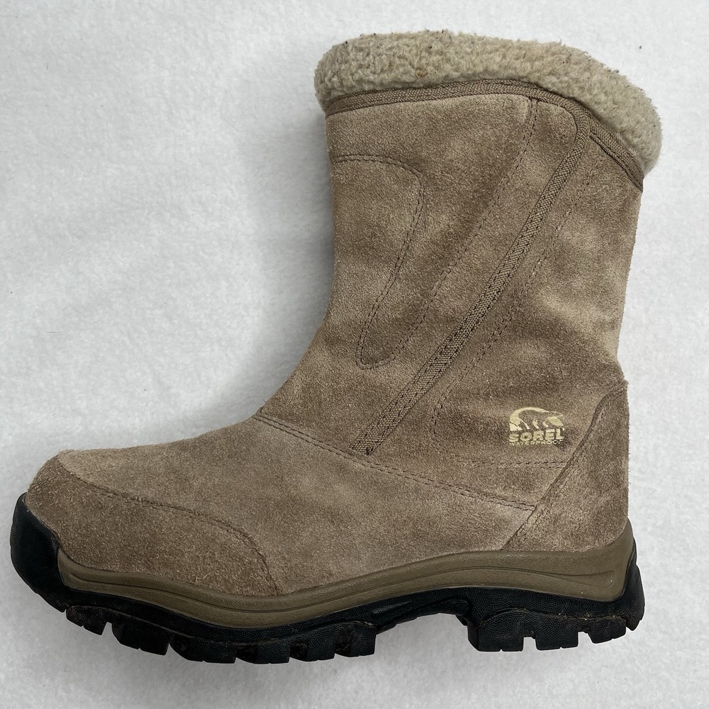 SOREL Waterfall Boot Women's 9 Insulated Waterproof Suede Snow Tan NL1964-250